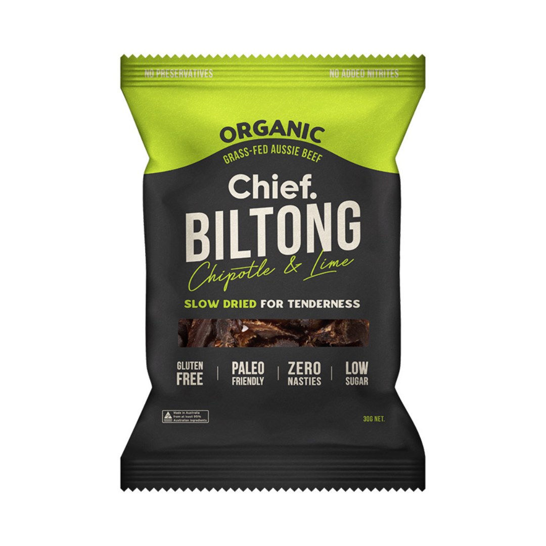 Grass Fed Biltong - Chipotle &amp; Lime 30g