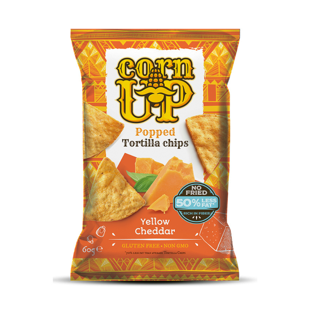 CornUp Popped Tortilla Chips - Yellow Cheddar