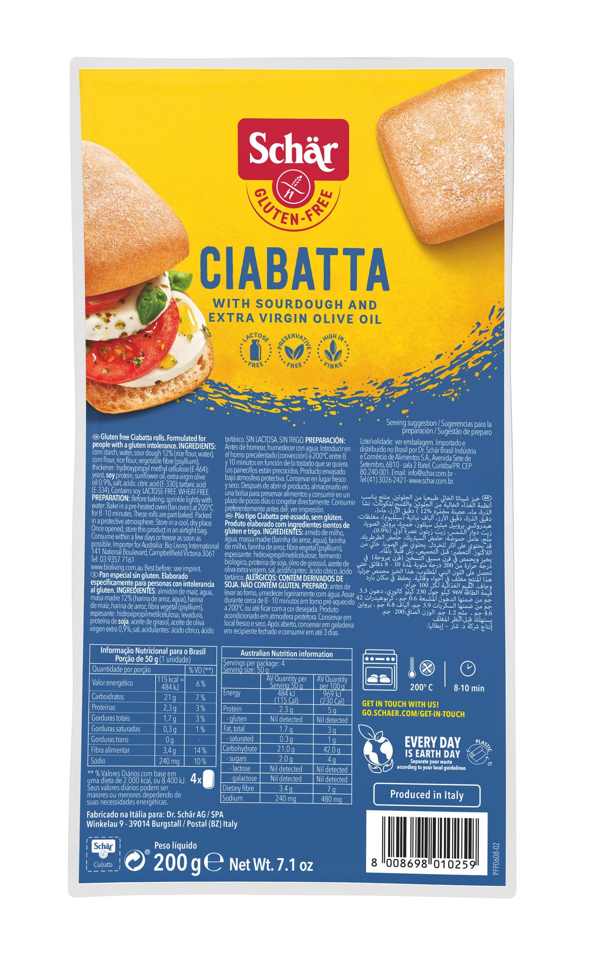 Ciabatta Rolls 200g