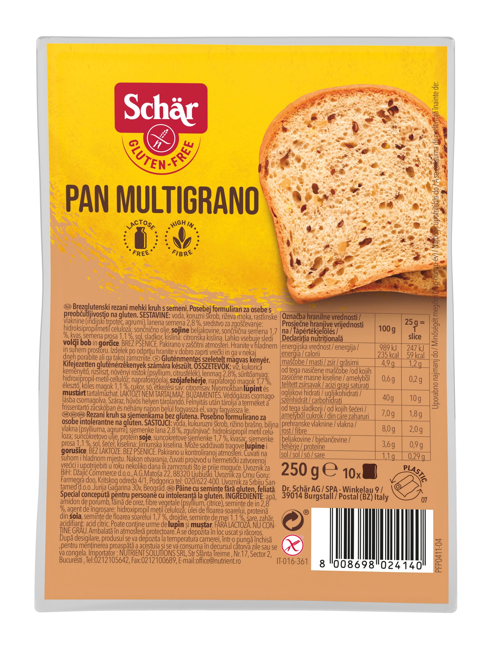 Pan Multigrano 250g