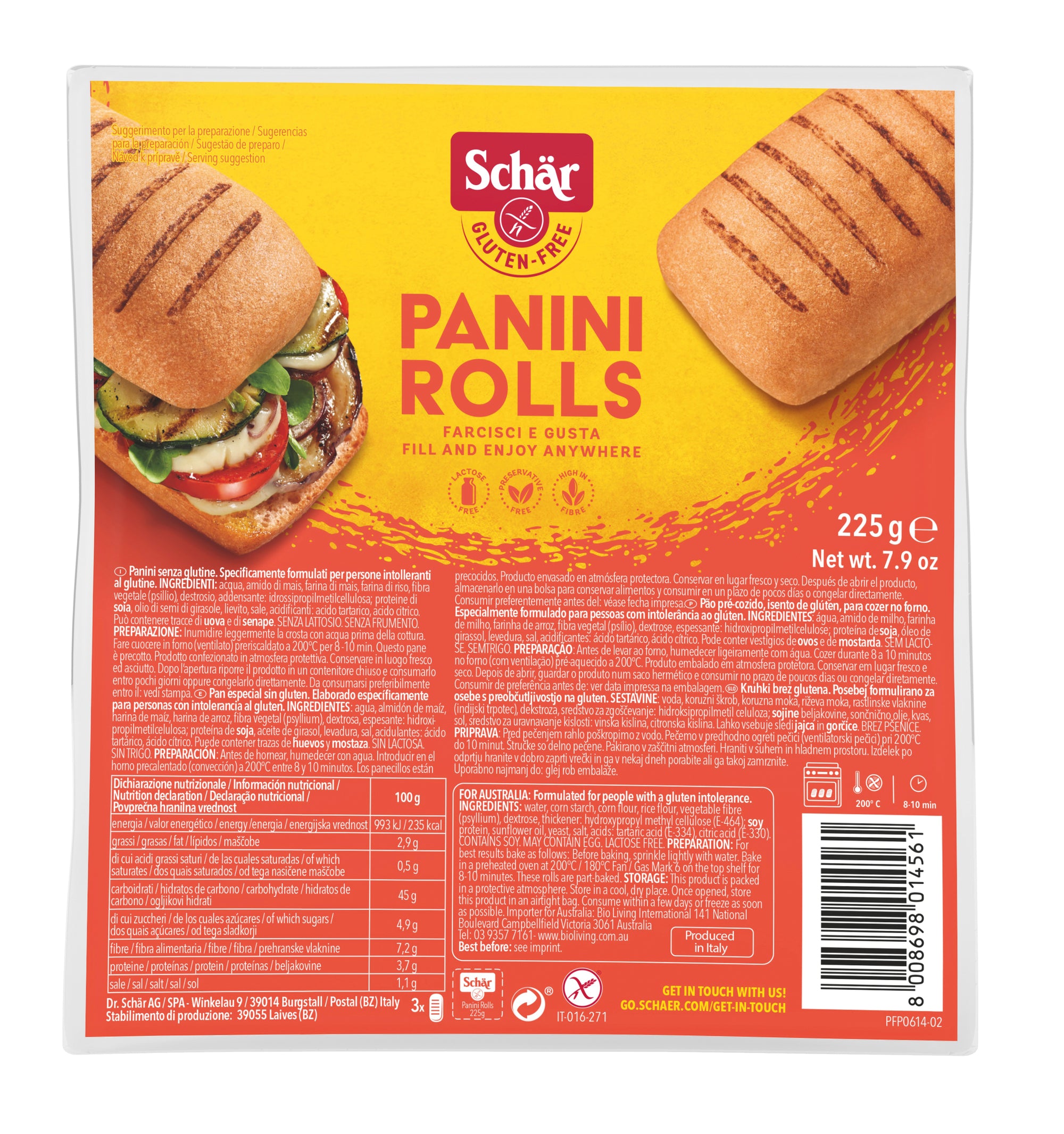 Panini Rolls 225g