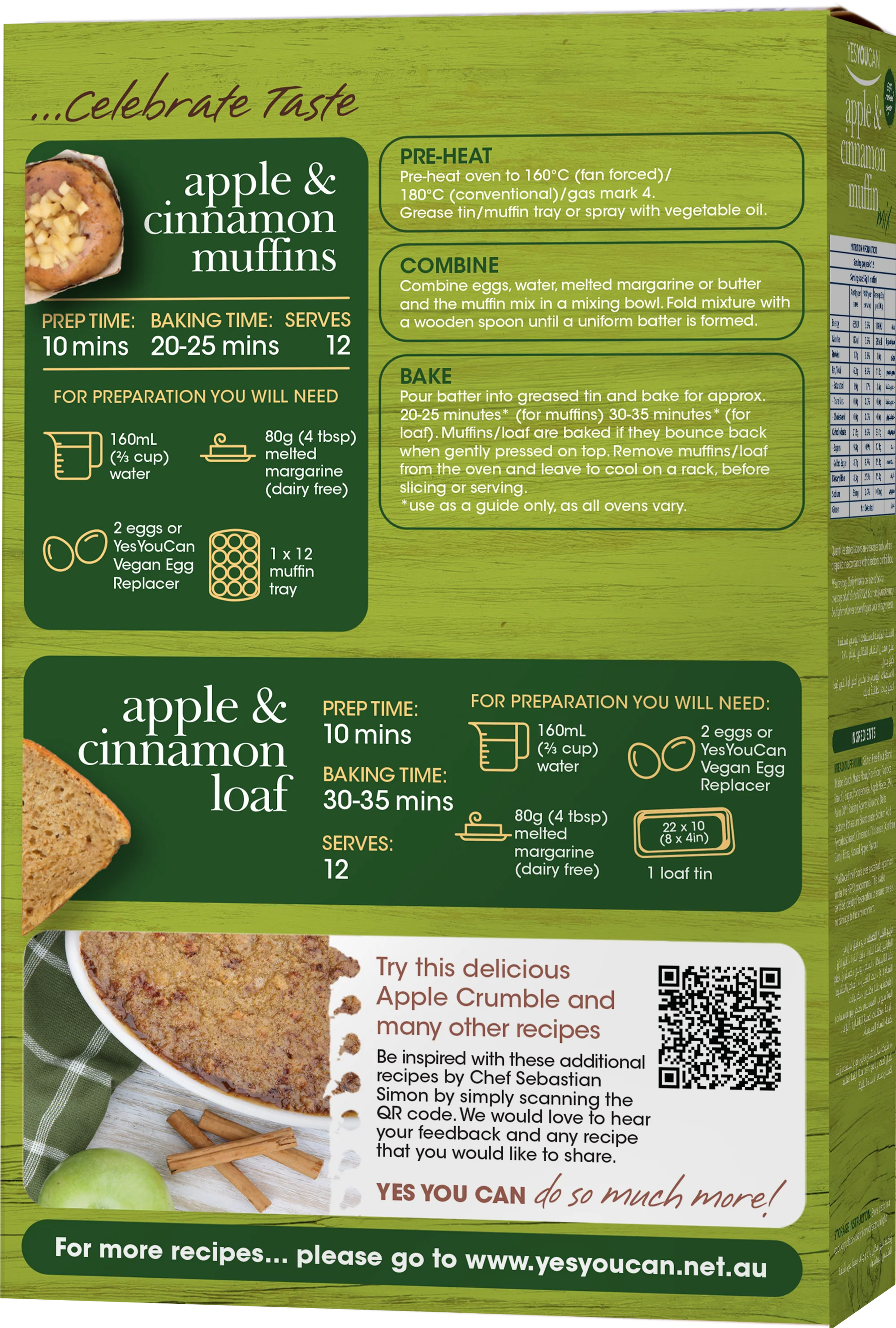 Apple and Cinnamon Muffin Mix 400g