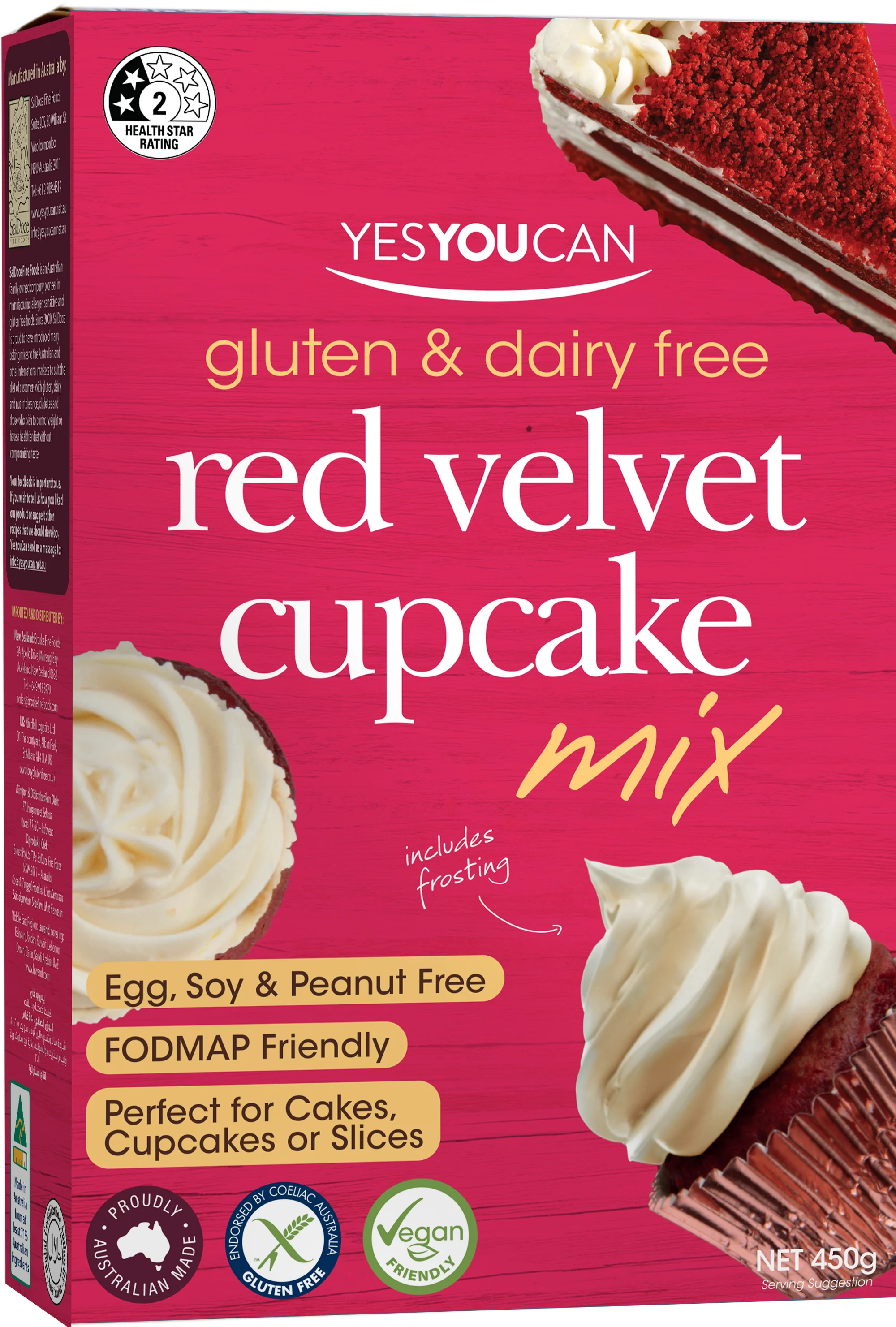 Red Velvet Cupcake Mix 450g