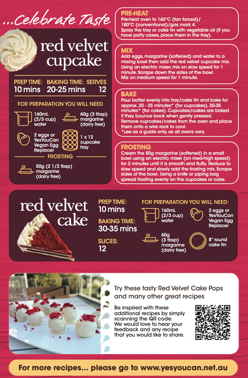 Red Velvet Cupcake Mix 450g