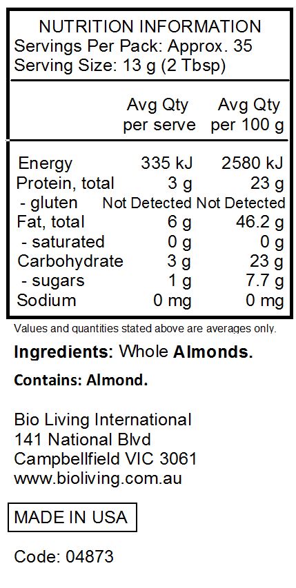 Almond Meal Flour Natural Gluten Free 453g