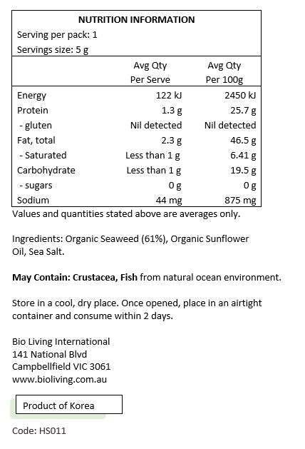 Seaweed - Sea Salt 5g