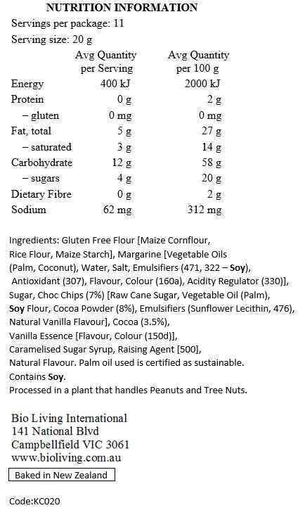 Gluten Free - Double Choc Chip Cookies