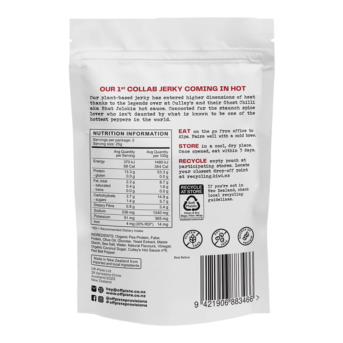 Plant-Based Jerky- Culley's Ghost Chilli